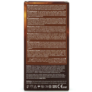 Skins Chocolate Condoms (Back of Packaging) [8 Pack]