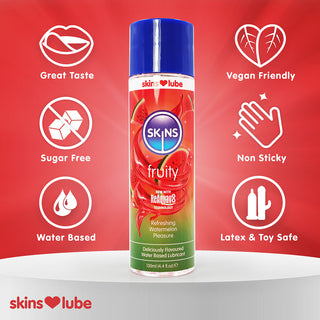 Skins Fruity Refreshing Watermelon Pleasure Water-Based Lubricant (Lifestyle shot 1)