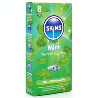 Skins Mint Condoms (Angled Shot 1) [8 Pack]