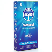 Skins Natural Condoms (Angled Shot 1) [8 Pack]