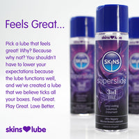 Skins Superslide Silicone Based Lubricant (Info 3 - feels great)