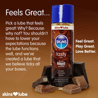 Skins Tasty Double Chocolate Desire Water-Based Lubricant (Info 3 - feels great)