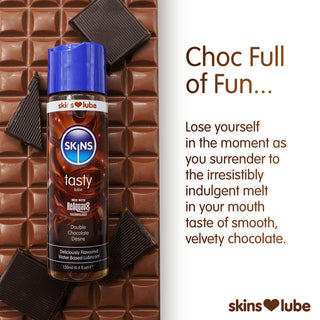 Skins Tasty Double Chocolate Desire Water-Based Lubricant (Info 4 - choc full of fun)