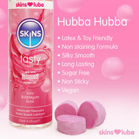 Skins Tasty Juicy Bubblegum Burst Water-Based Lubricant (Info 4 - hubba hubba)