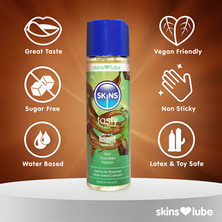 Skins Tasty Mint Chocolate Passion Water-Based Lubricant (130ml) | Condoms.uk Skins Tasty Mint Chocolate Passion Water-Based Lubricant (130ml) | Condoms.uk