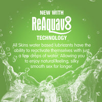 Skins Tasty Mint Chocolate Passion Water-Based Lubricant (Info 2 - ReAquav8 technology)