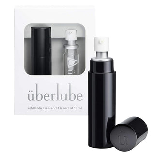 Uberlube Good-To-Go Traveler Refillable Case & 1 Refill (15ml) [Black]