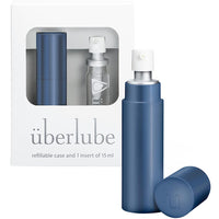 Uberlube Good-To-Go Traveler Refillable Case & 1 Refill (15ml) - Blue