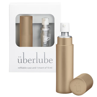 Uberlube Good-To-Go Traveler Refillable Case & 1 Refill (15ml) [Gold]