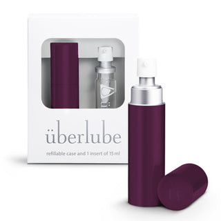 Uberlube Good-To-Go Traveler Refillable Case & 1 Refill (15ml) [Purple]