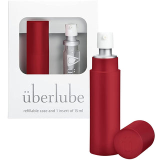 Uberlube Good-To-Go Traveler Refillable Case & 1 Refill (15ml) - Red