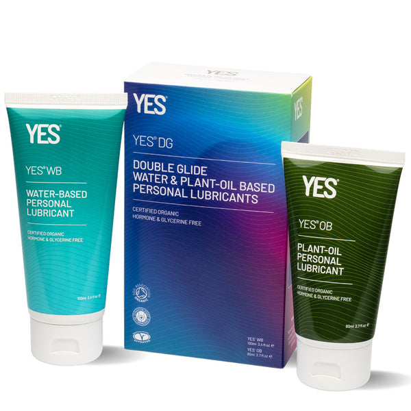YES DG Double Glide Water & Plant-Oil Based Lubricants (100ml + 80ml) |  Condoms.uk