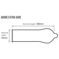 Adore Extra Sure Condoms (Diagram)
