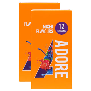 Adore Mixed Flavours Condoms (2x 12 Pack)