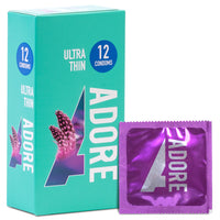 Adore Ultra Thin Condoms (12 Pack with Foil)