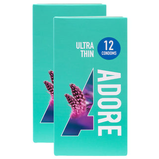 Adore Ultra Thin Condoms (2x 12 Pack)