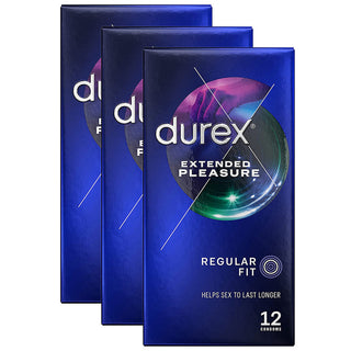 Durex Extended Pleasure Condoms (3x 12 Pack)