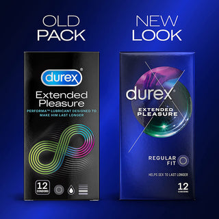 Durex Extended Pleasure Condoms (Info 1 - old pack versus new look)