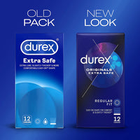 Durex Extra Safe Condoms (Info 1 - old pack versus new look)