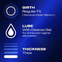 Durex Intense Condoms (Info 2 - girth, lube and thickness)