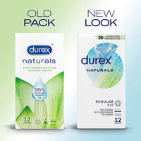 Durex Naturals Condoms (Info 1 - old pack versus new look)