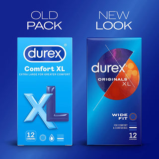 Durex Originals XL Condoms (Info 1 - old pack versus new look)