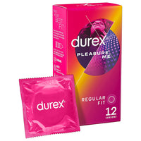 Durex Pleasure Me Ribbed & Dotted Condoms (12 Pack) Packaging with Foil