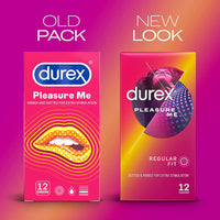 Durex Pleasure Me Ribbed & Dotted Condoms (Info 1 - old pack versus new look)