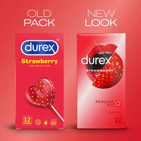 Durex Strawberry Condoms (Info 1 - old pack versus new look)