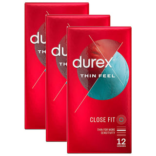 Durex Thin Feel Close Fit Condoms (3x 12 Pack)