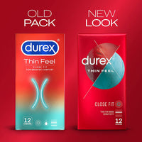 Durex Thin Feel Close Fit Condoms (Info 1 - old pack versus new look)