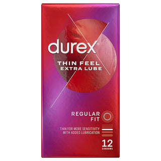 Durex Thin Feel Extra Lubricated Condoms (12 Pack)