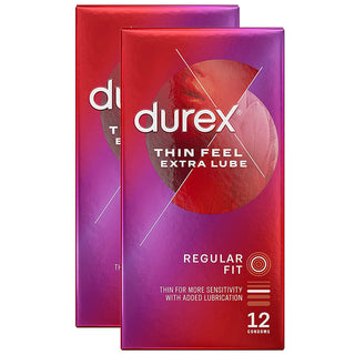 Durex Thin Feel Extra Lubricated Condoms (2x 12 Pack)