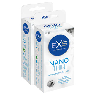 EXS Nano Thin Condoms (2x 12 Pack)