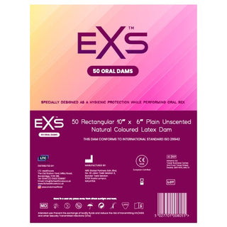 EXS Oral Latex Dams (Box of 50)