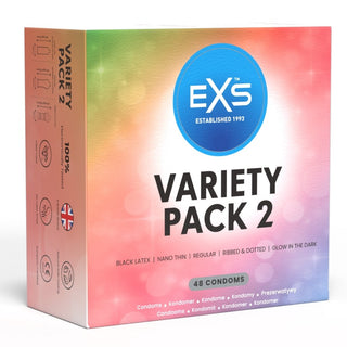 EXS Variety Pack Condoms - Variety Pack 2 (48 Condoms)