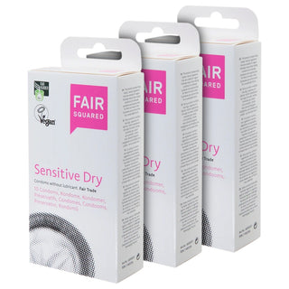 Fair Squared Sensitive Dry Condoms (3x 10 Pack)