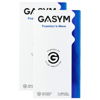 GASYM Poseidon's Wave Premium Latex Condoms (2x 12 Pack)