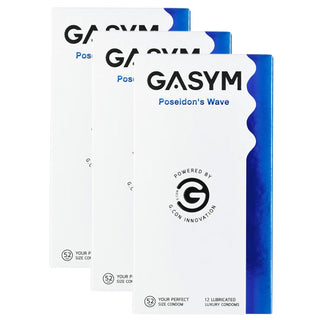 GASYM Poseidon's Wave Premium Latex Condoms (3x 12 Pack)