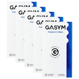 GASYM Poseidon's Wave Premium Latex Condoms (5x 12 Pack)