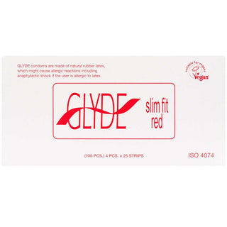 Glyde Slim Fit Red Condoms (100 Pack)