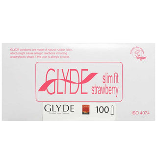 Glyde Slim Fit Strawberry Condoms (100 Pack)