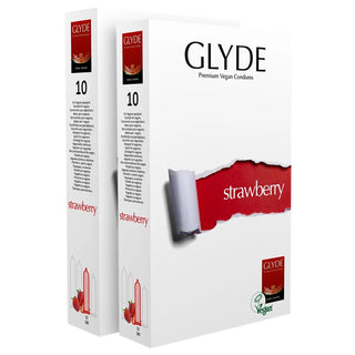 Glyde Strawberry Condoms (2x 10 Pack)