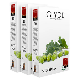 Glyde Supermax Condoms (3x 10 Pack)