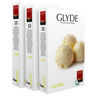 Glyde Vanilla Condoms (3x 10 Pack)