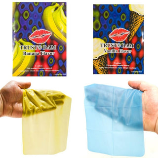 LIXX Flavoured Latex Dental Dams (Banana and Vanilla Flavour)