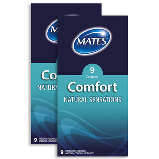 Mates Comfort Condoms (2x9 Pack)