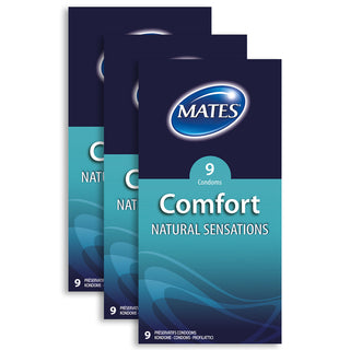 Mates Comfort Condoms (3x9 Pack)