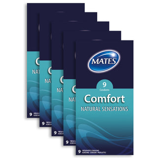 Mates Comfort Condoms (5x9 Pack)