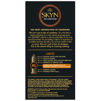 Mates Skyn Large Non-Latex Condoms (10 Pack) - Back of Packaging Shot